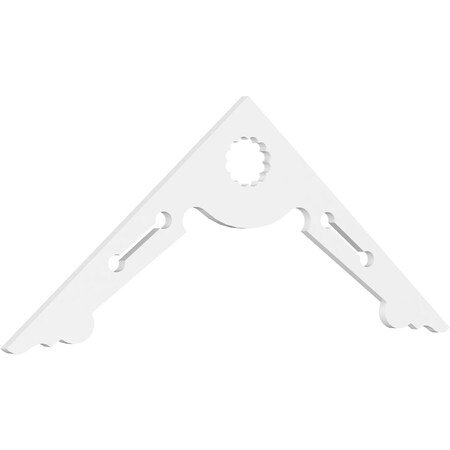 Ekena Millwork Pitch Cena Architectural Grade PVC Gable Pediment, 72"W x 27"H x 1"P (9/12) GPP072X027X100CEN